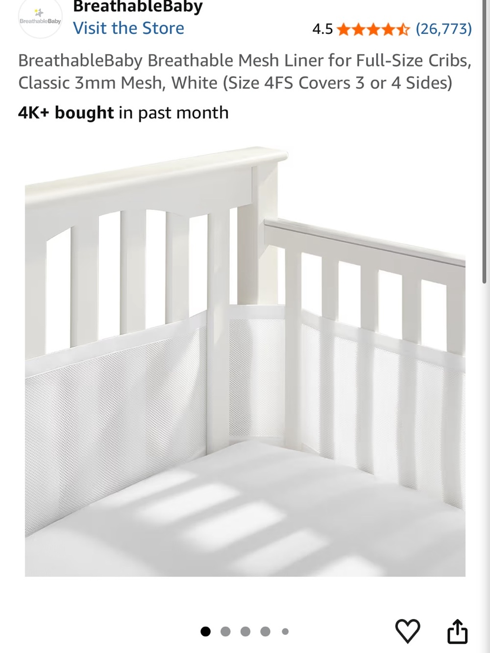 2 pack! White Mesh Bedding Protector - Breathable Mattress/Liner baby - Picture 5 of 7